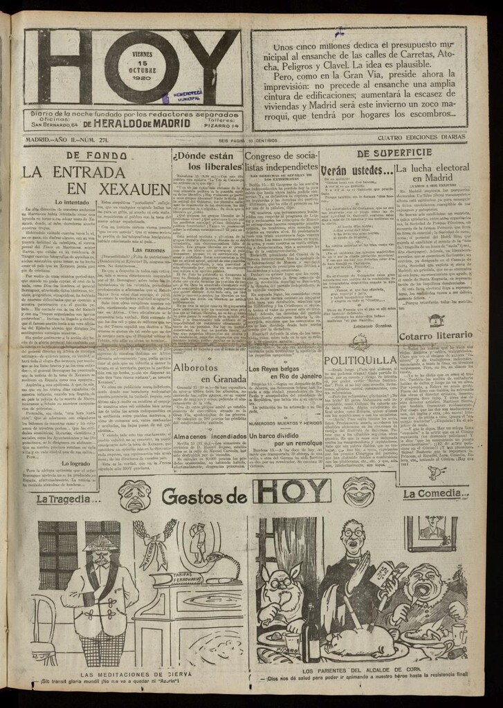 Miniatura de Hoy del 15 de octubre de 1920