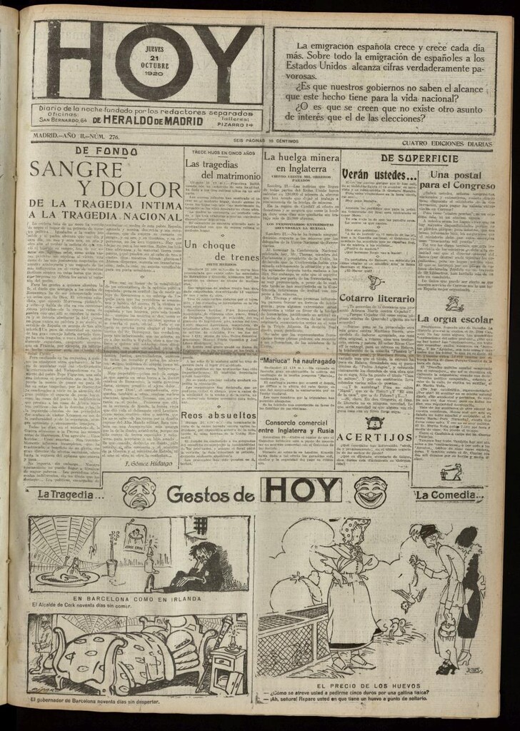 Miniatura de Hoy del 21 de octubre de 1920