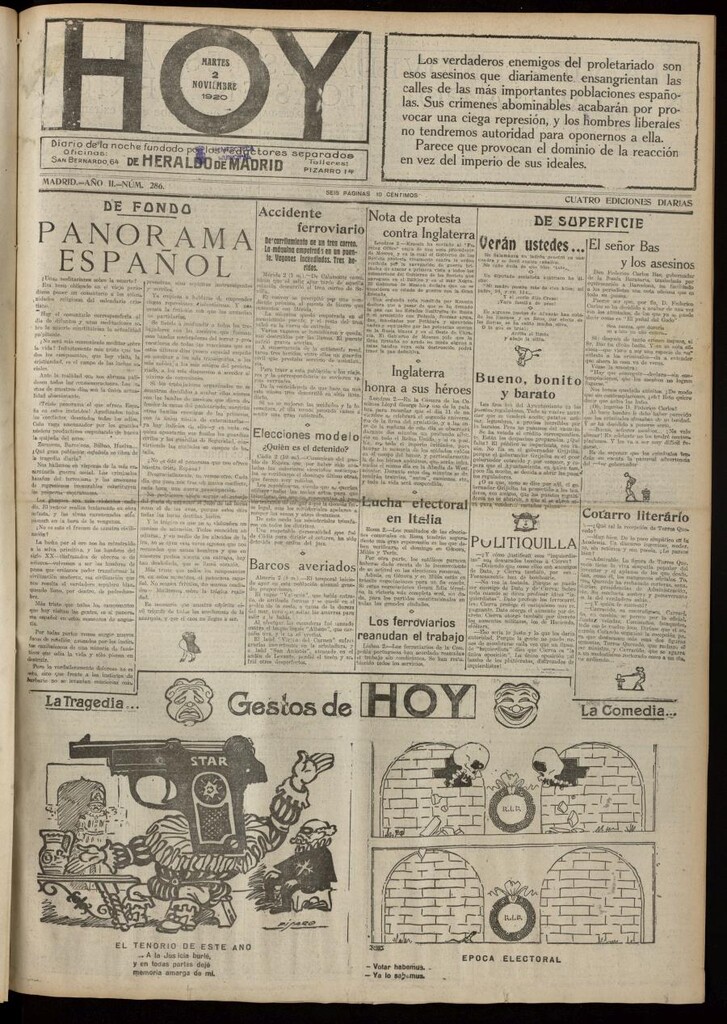 Miniatura de Hoy del 2 de noviembre de 1920
