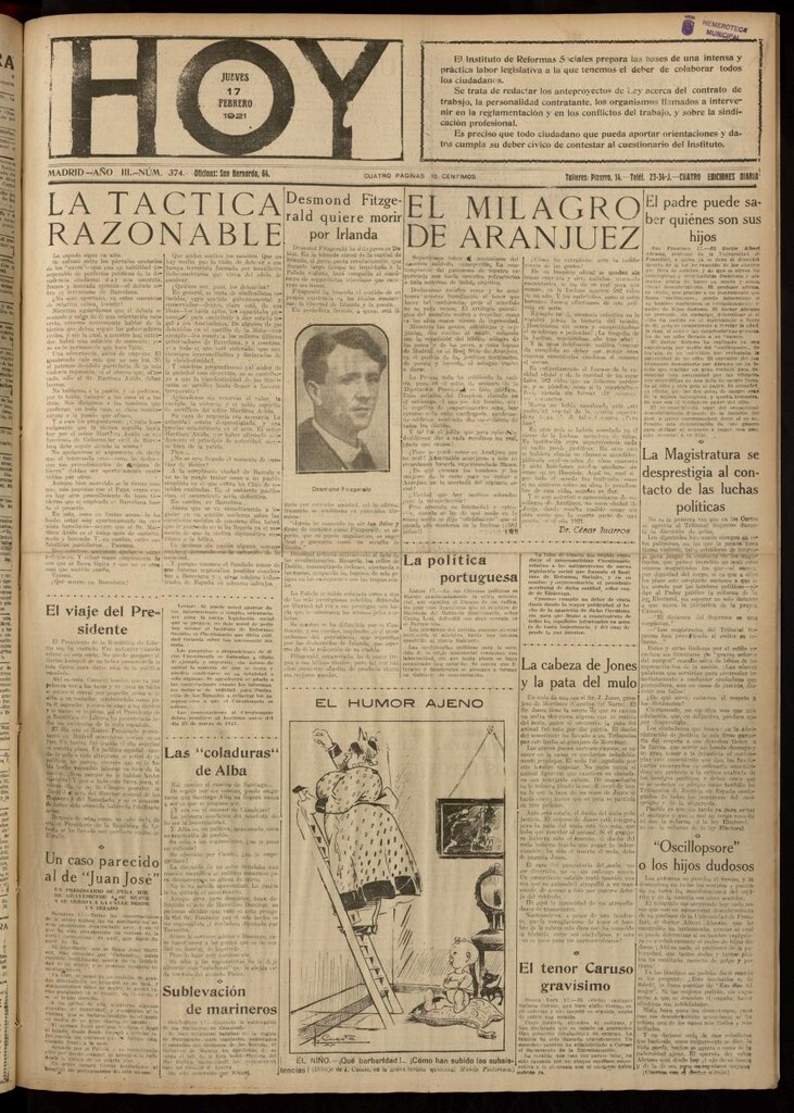 Miniatura de Hoy del 17 de febrero de 1921