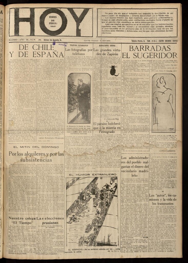 Miniatura de Hoy del 25 de febrero de 1921