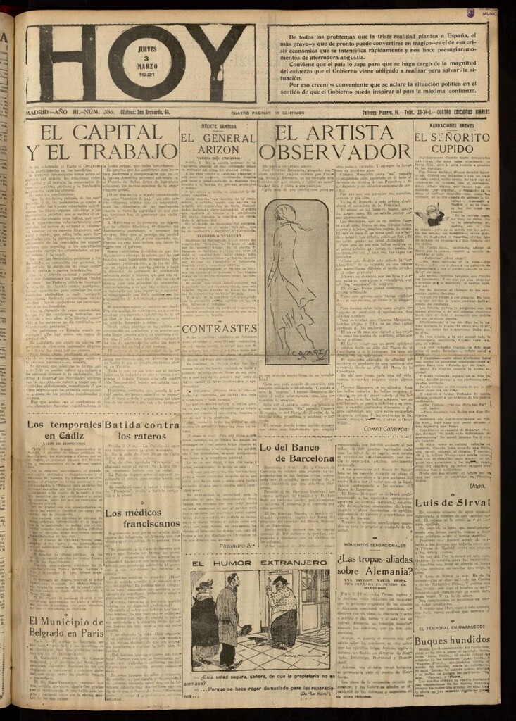 Miniatura de Hoy del 3 de marzo de 1921