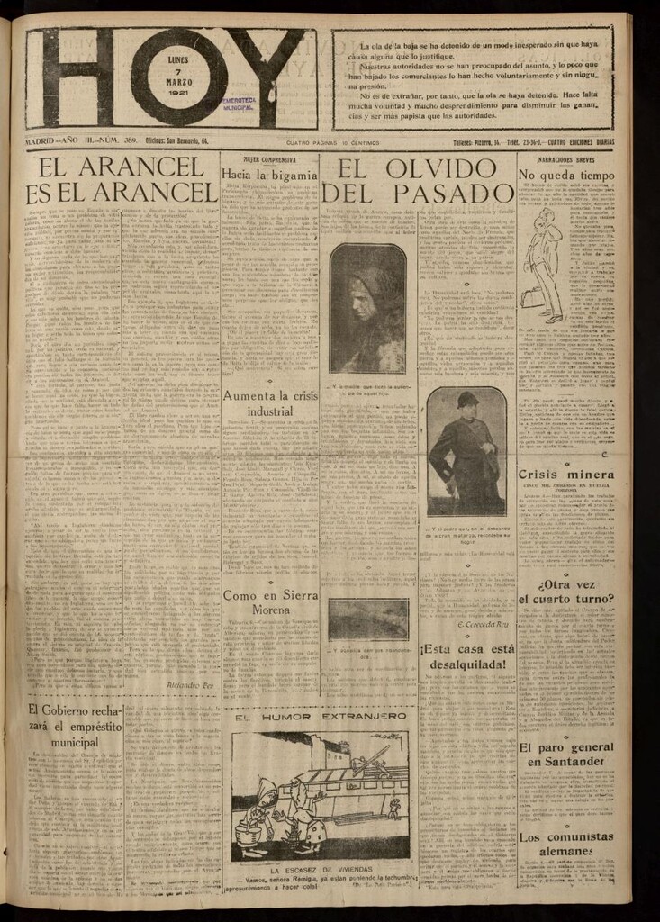 Miniatura de Hoy del 7 de marzo de 1921