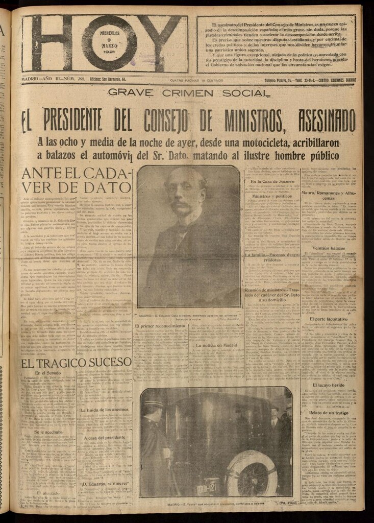 Miniatura de Hoy del 9 de marzo de 1921