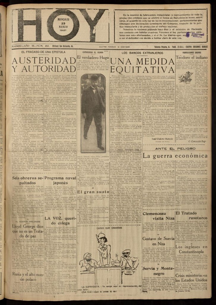 Miniatura de Hoy del 23 de marzo de 1921
