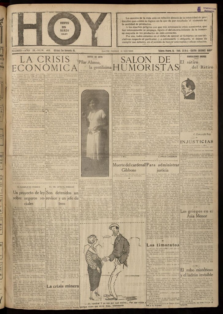 Miniatura de Hoy del 25 de marzo de 1921