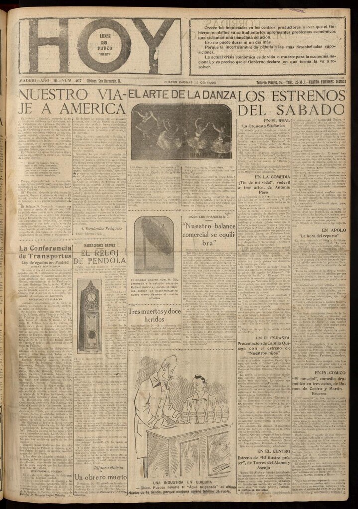 Miniatura de Hoy del 28 de marzo de 1921