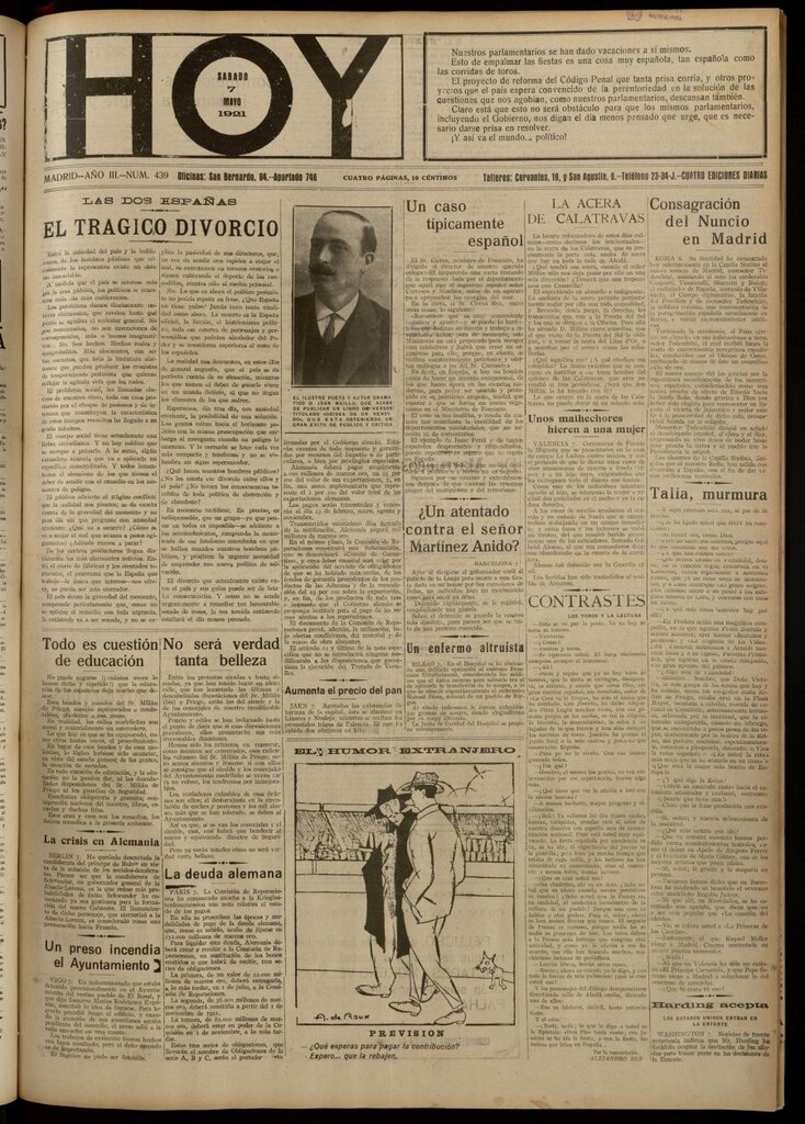 Miniatura de Hoy del 7 de mayo de 1921