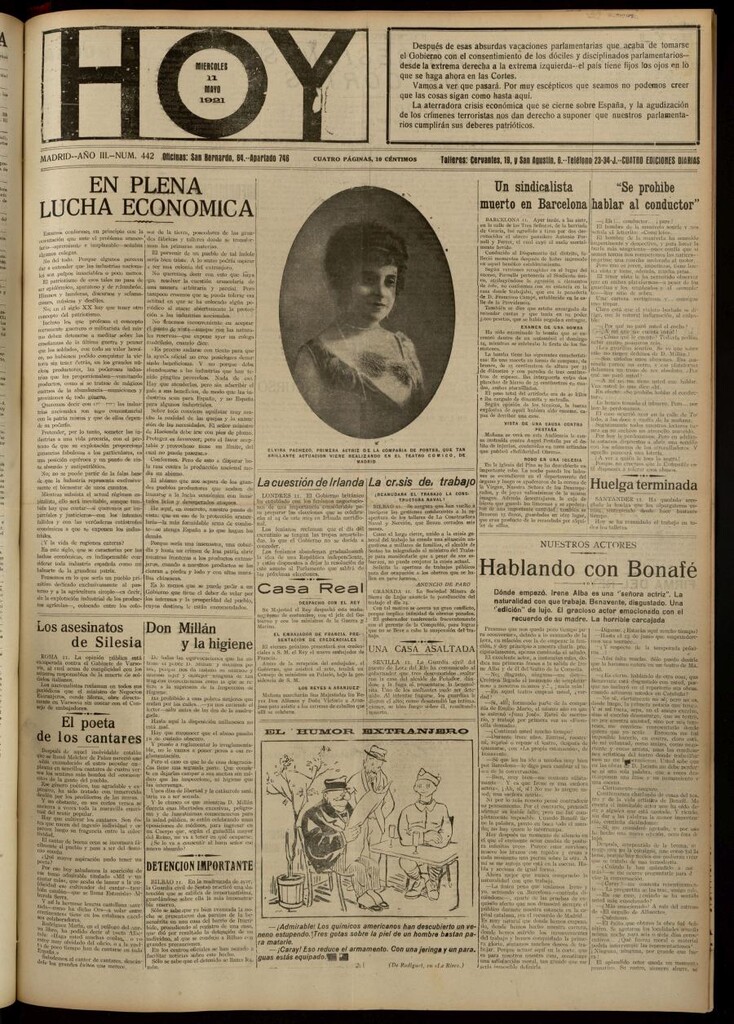 Miniatura de Hoy del 11 de mayo de 1921