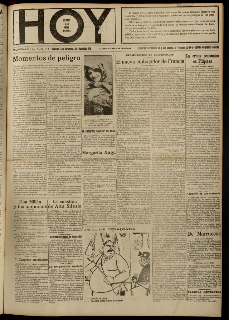 Miniatura de Hoy del 13 de mayo de 1921