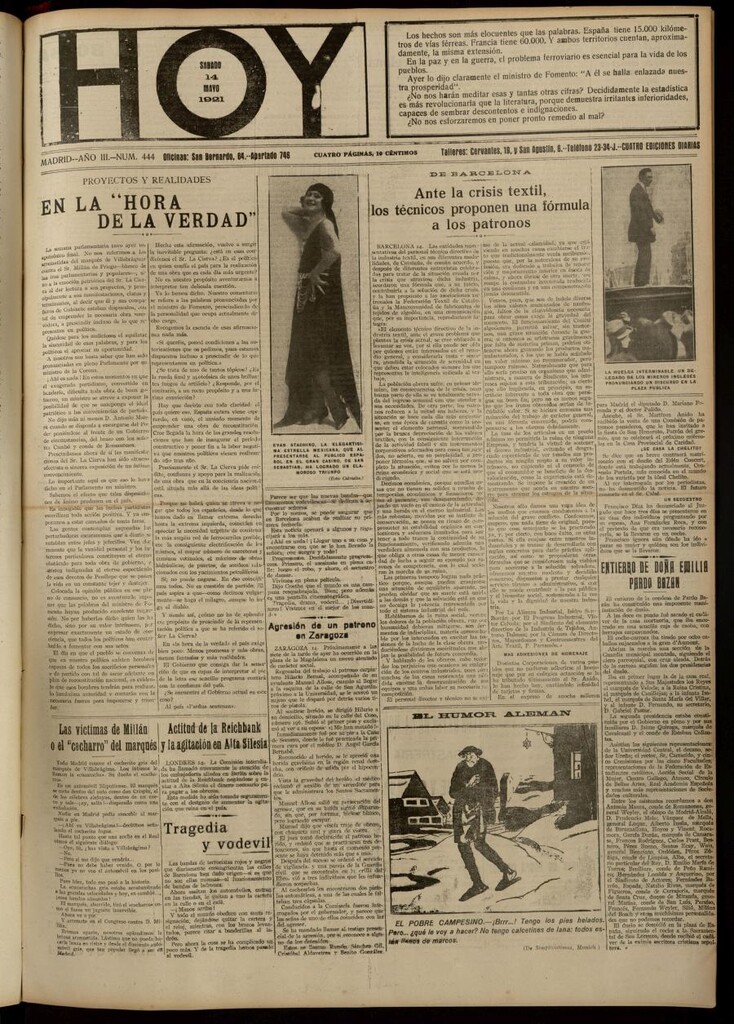 Miniatura de Hoy del 14 de mayo de 1921