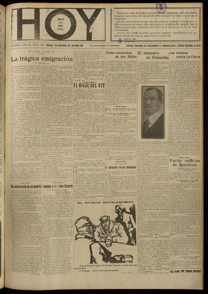 Miniatura de Hoy del 24 de mayo de 1921