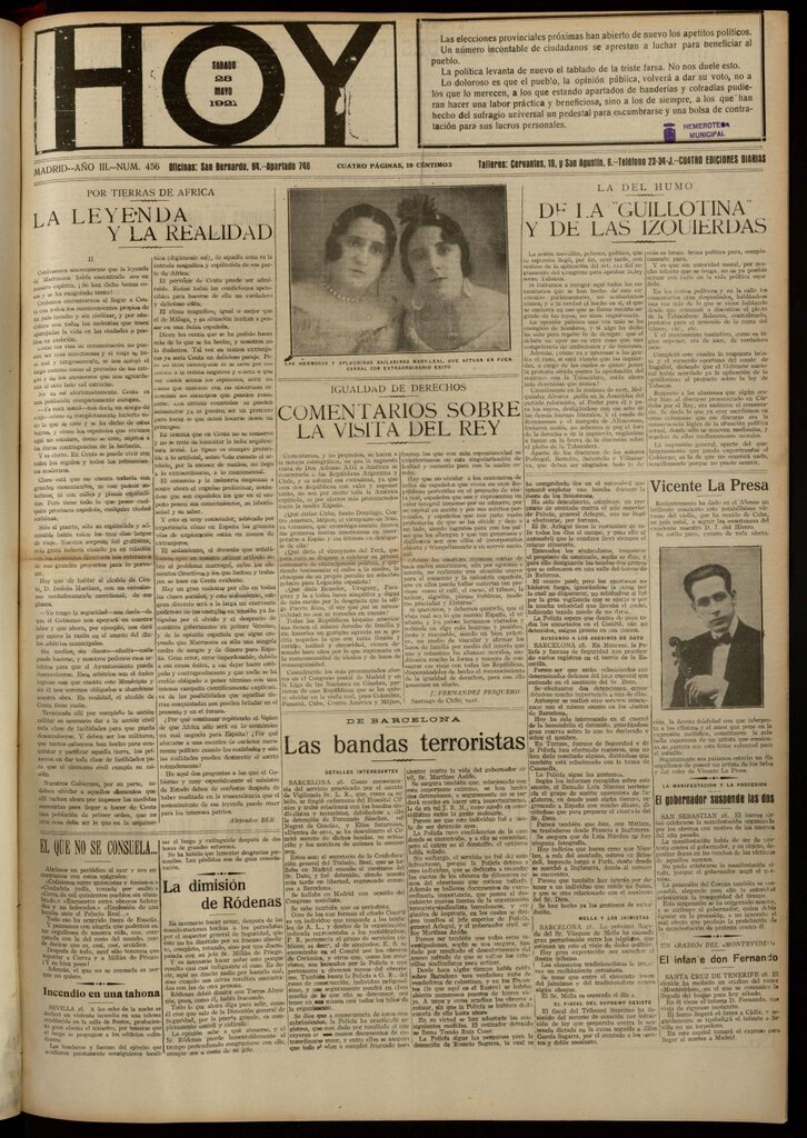Miniatura de Hoy del 28 de mayo de 1921