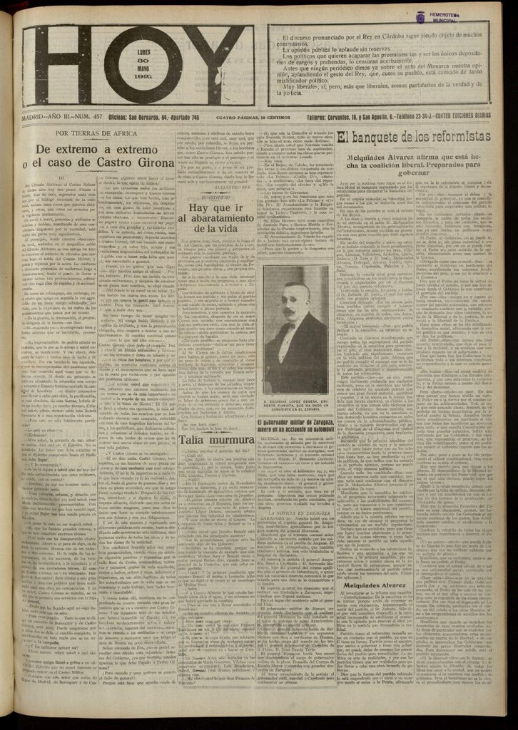 Miniatura de Hoy del 30 de mayo de 1921