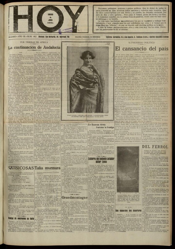 Miniatura de Hoy del 4 de junio de 1921