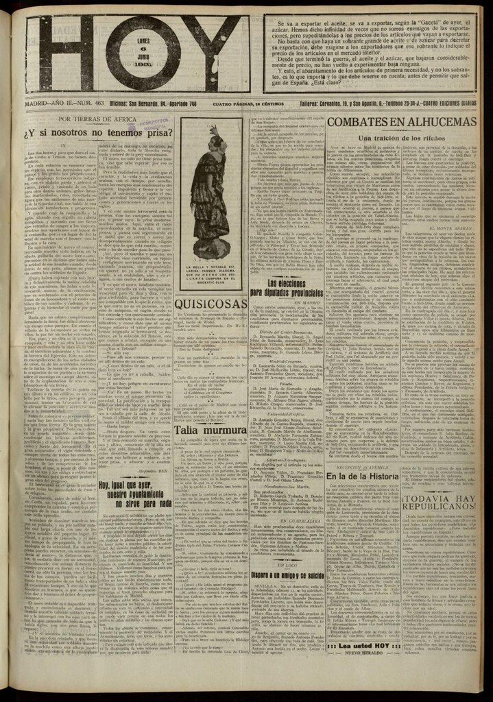 Miniatura de Hoy del 6 de junio de 1921