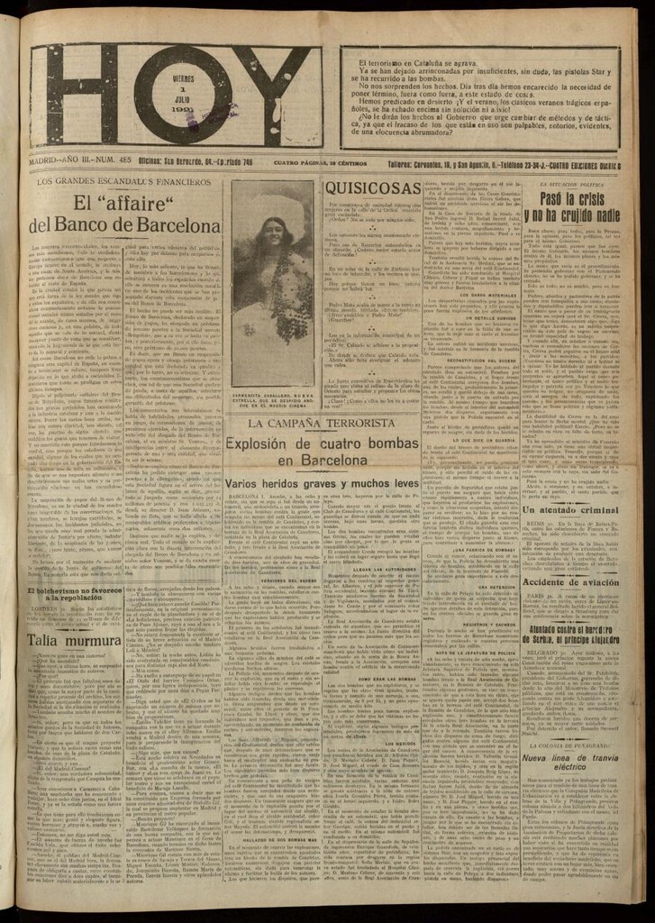 Miniatura de Hoy del 1 de julio de 1921