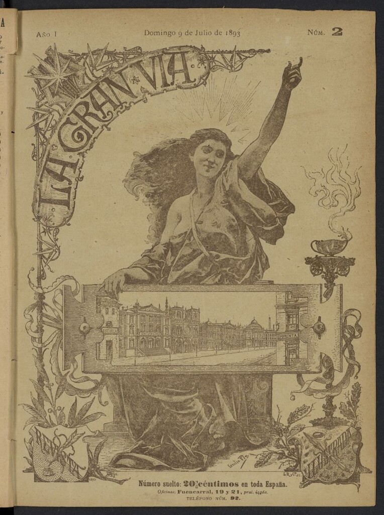 Miniatura de La Gran Vía: revista semanal ilustrada del 9 de julio de 1893, nº 2