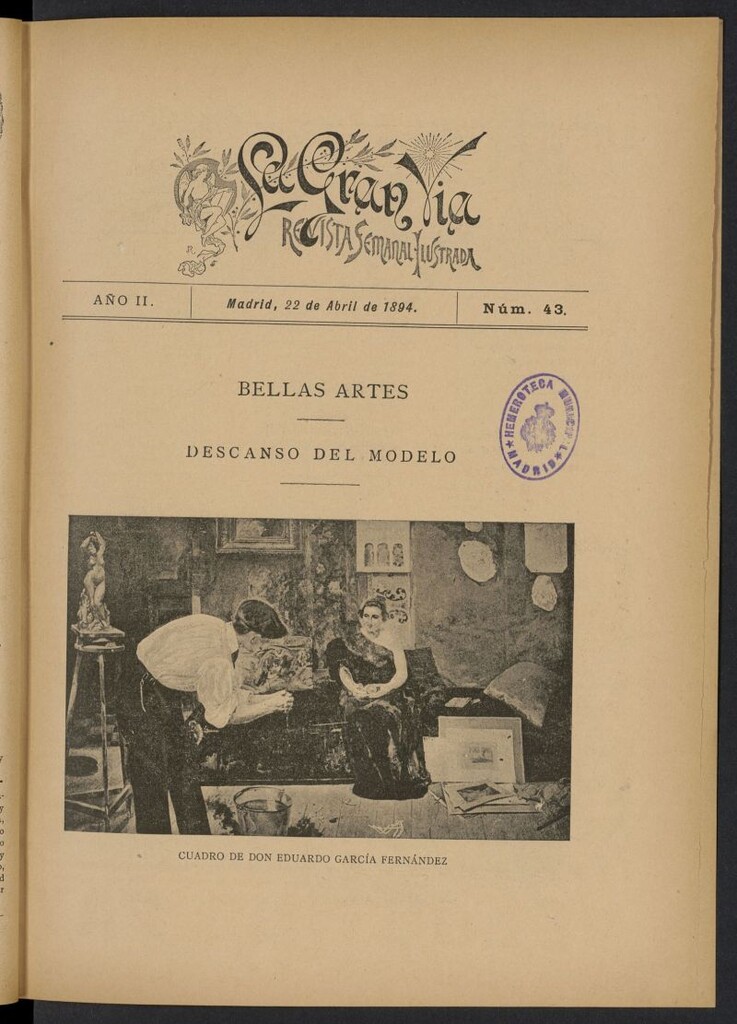 Miniatura de La Gran Vía: revista semanal ilustrada del 22 de abril de 1894, nº 43