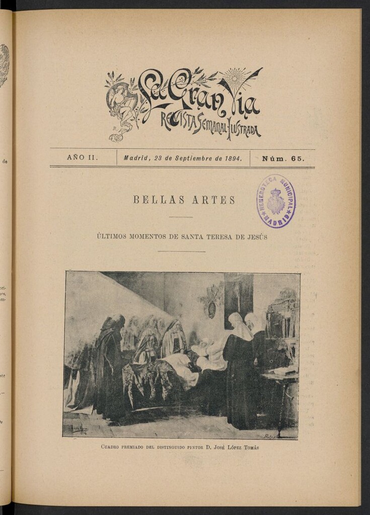 Miniatura de La Gran Vía: revista semanal ilustrada del 23 de septiembre de 1894, nº 65