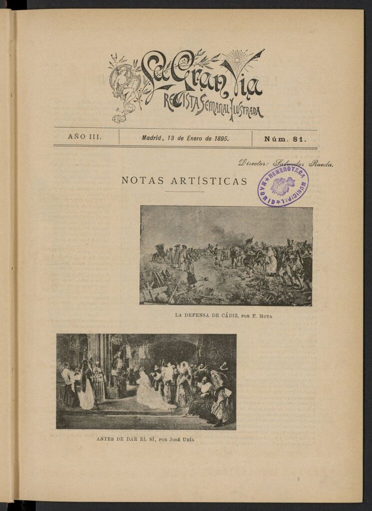 Miniatura de La Gran Vía: revista semanal ilustrada del 13 de enero de 1895, nº 81