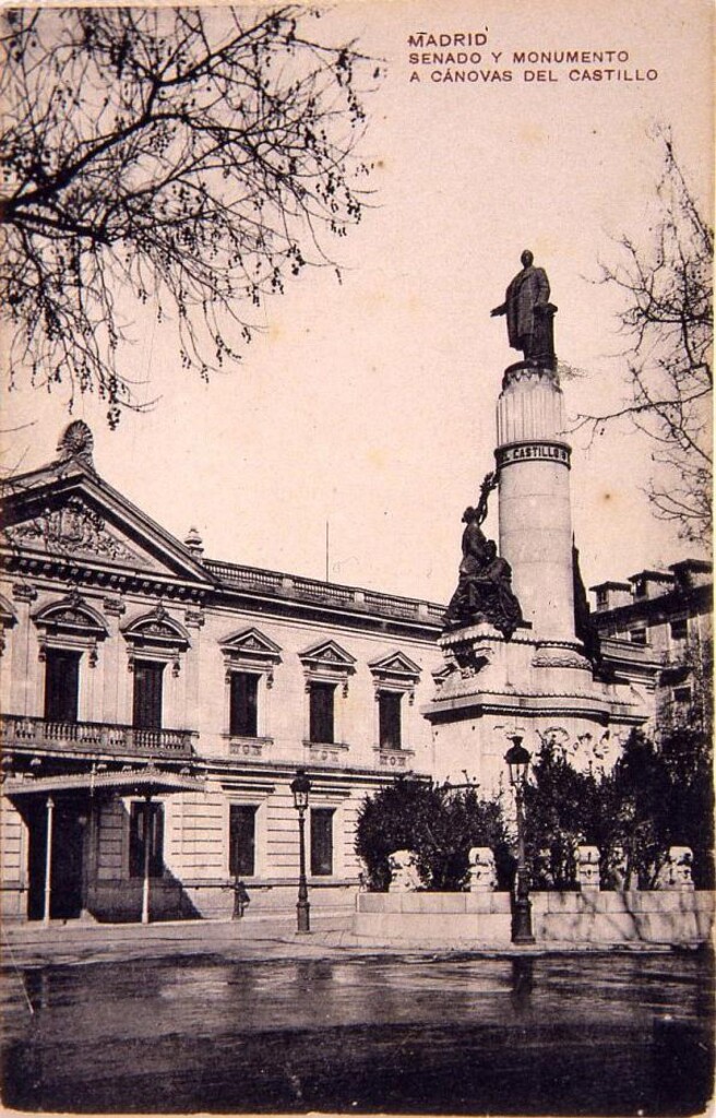 Miniatura de El Senado y monumento a Cánovas del Castillo