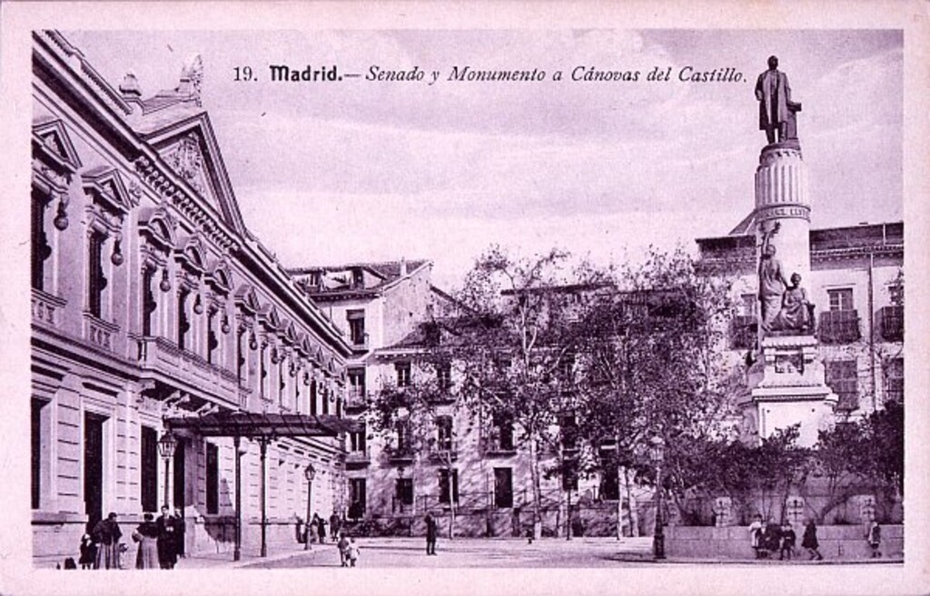 Miniatura de Senado y Monumento a Cánovas del Castillo