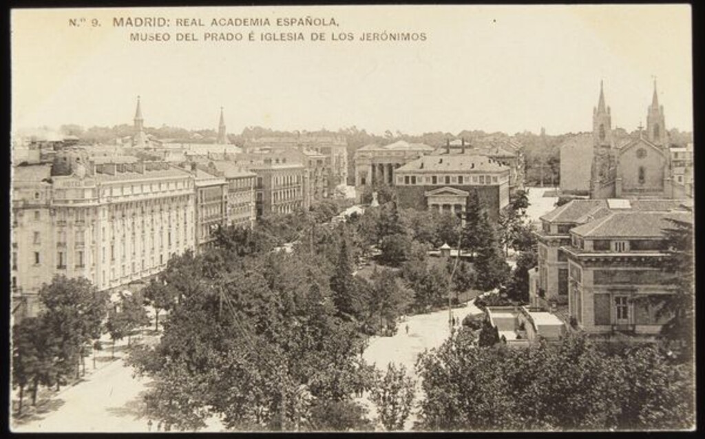 Miniatura de Real Academia Española, Museo del Prado e iglesia de los Jerónimos