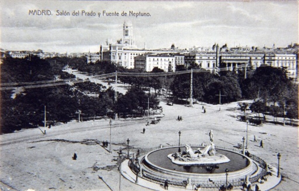 Miniatura de Salón del Prado y Fuente de Neptuno