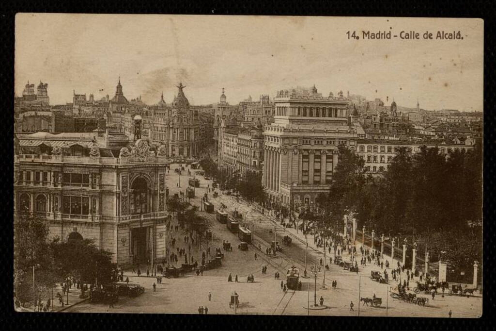 Miniatura de Calle de Alcalá e inicio de la Gran Vía entre 1920 y 1930