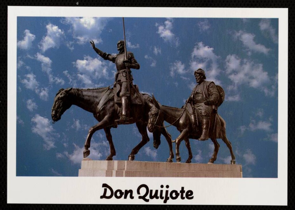 Miniatura de Don Quijote y Sancho Panza