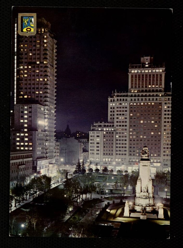 Miniatura de Monumento a Cervantes. Vista nocturna