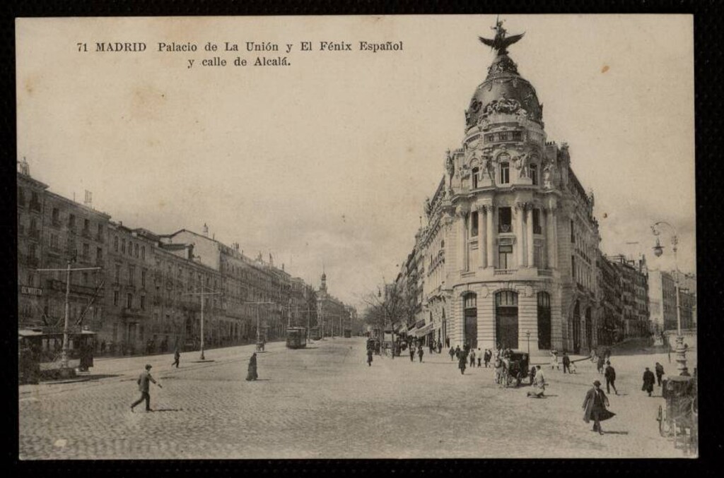 Miniatura de Palacio de la Unión y El Fénix Español y calle de Alcalá