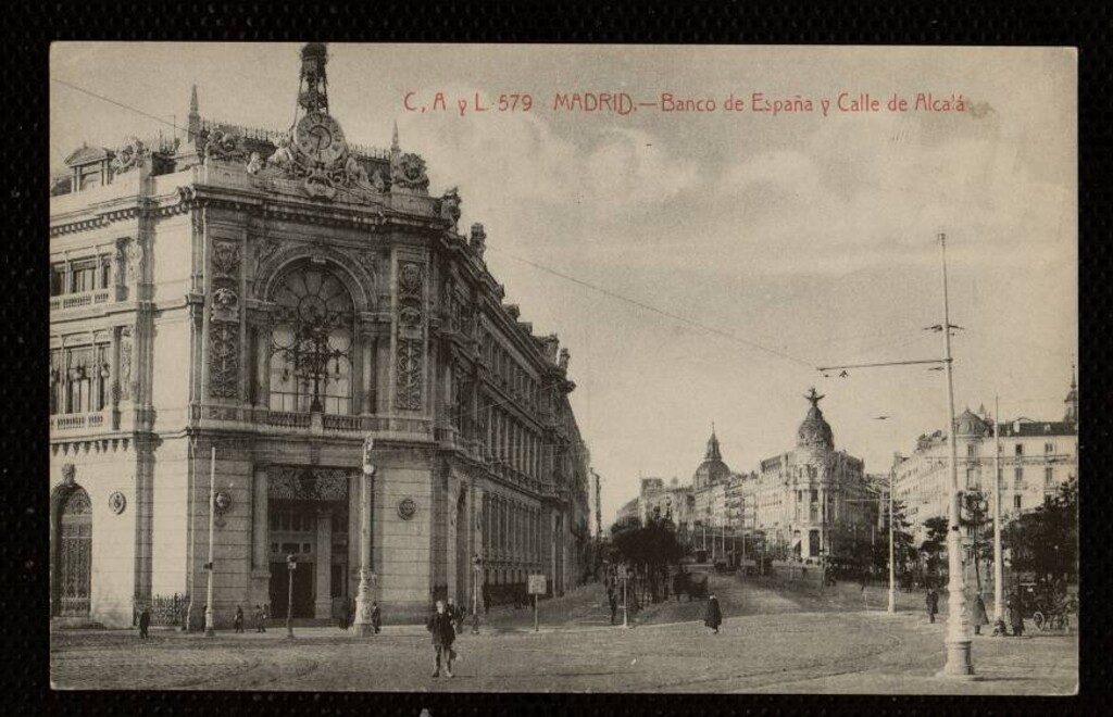 Miniatura de Banco de España y calle de Alcalá