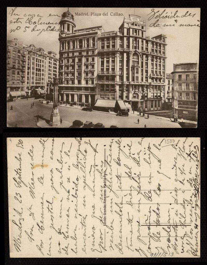 Miniatura de El hotel Florida en la plaza del Callao