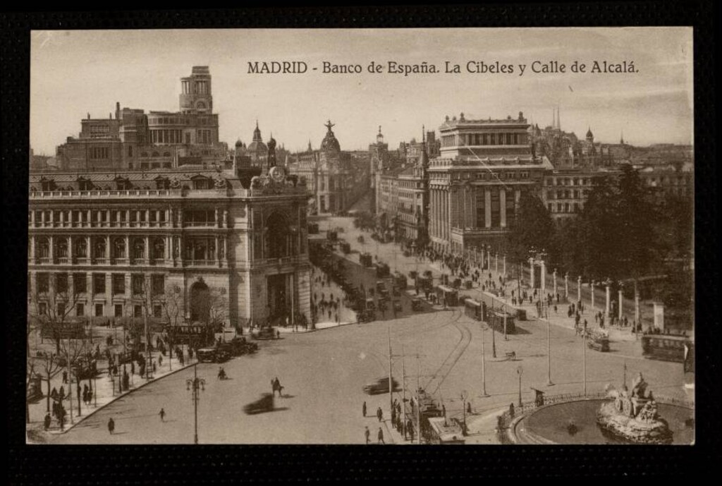 Miniatura de Banco de España. La Cibeles y Calle de Alcalá