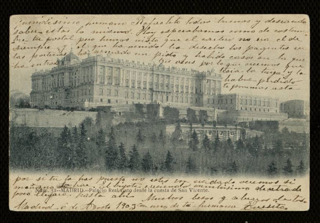 Miniatura de Palacio Real desde la Cuesta de San Vicente