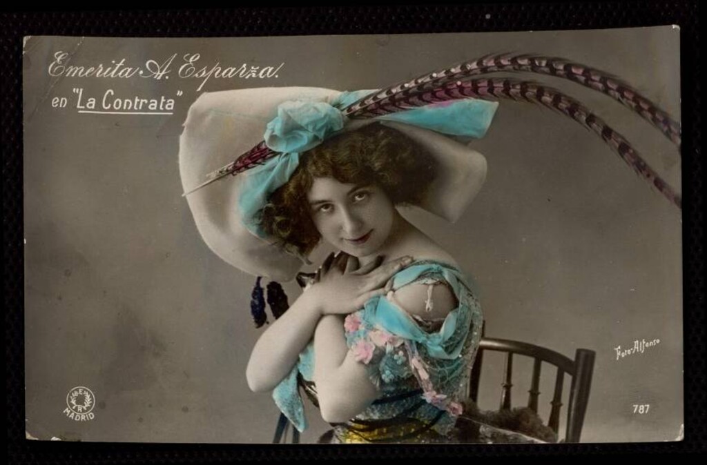 Miniatura de Emérita A. Esparza representando "La contrata"