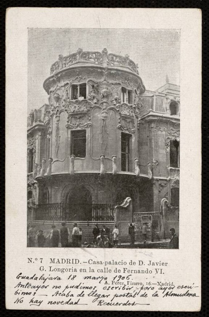 Miniatura de Casa Palacio de D. Javier G. Longoria en la calle de Fernando VI