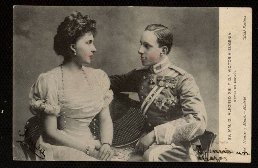 Miniatura de SS. MM. Don Alfonso XIII y Doña Victoria Eugenia, reyes de España