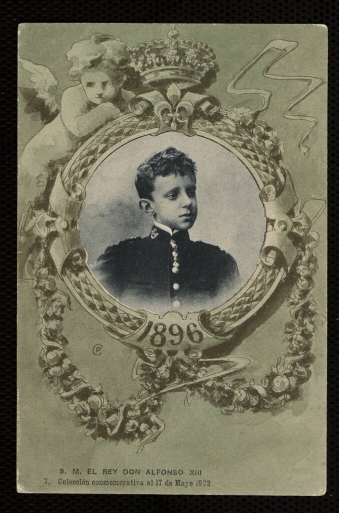 Miniatura de S. M. el Rey Don Alfonso XIII, en 1896