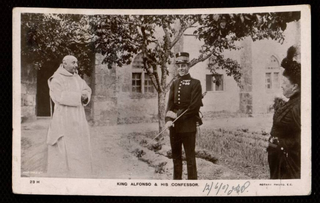Miniatura de King Alfonso & his confessor