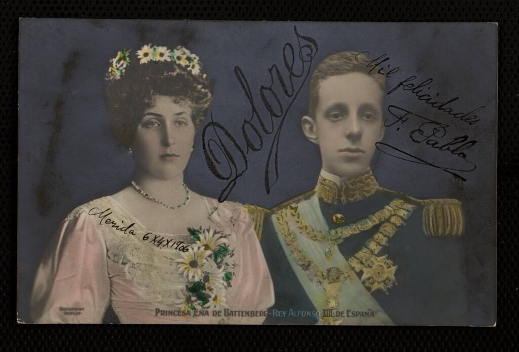 Miniatura de Princesa Ena de Battenberg-Rey Alfonso XIII deEspaña