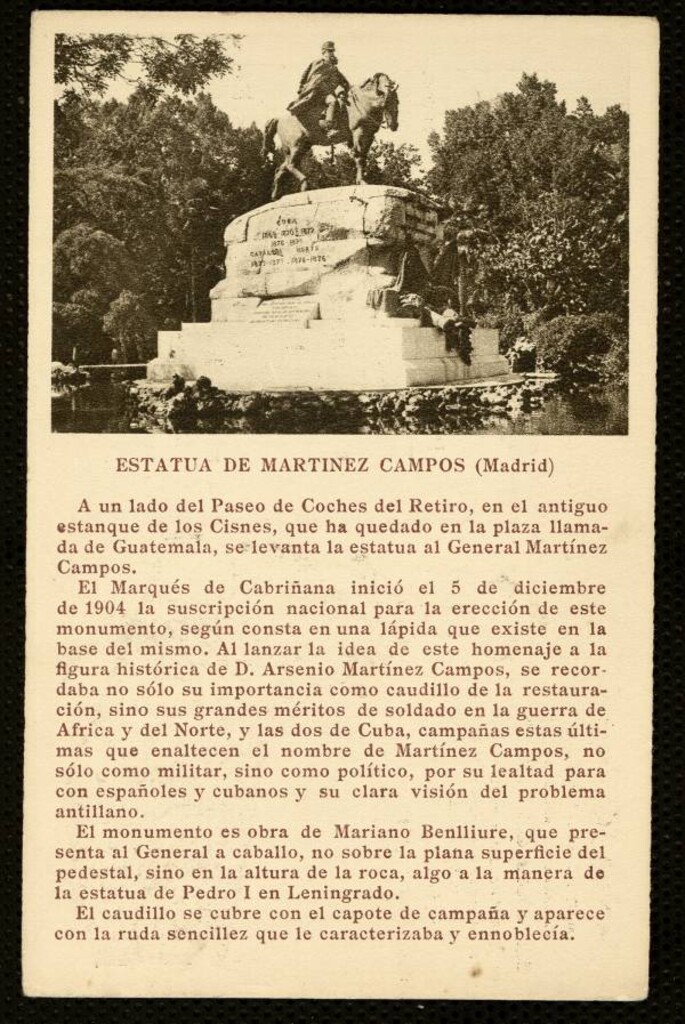 Miniatura de Estatua de Martínez Campos (Madrid)