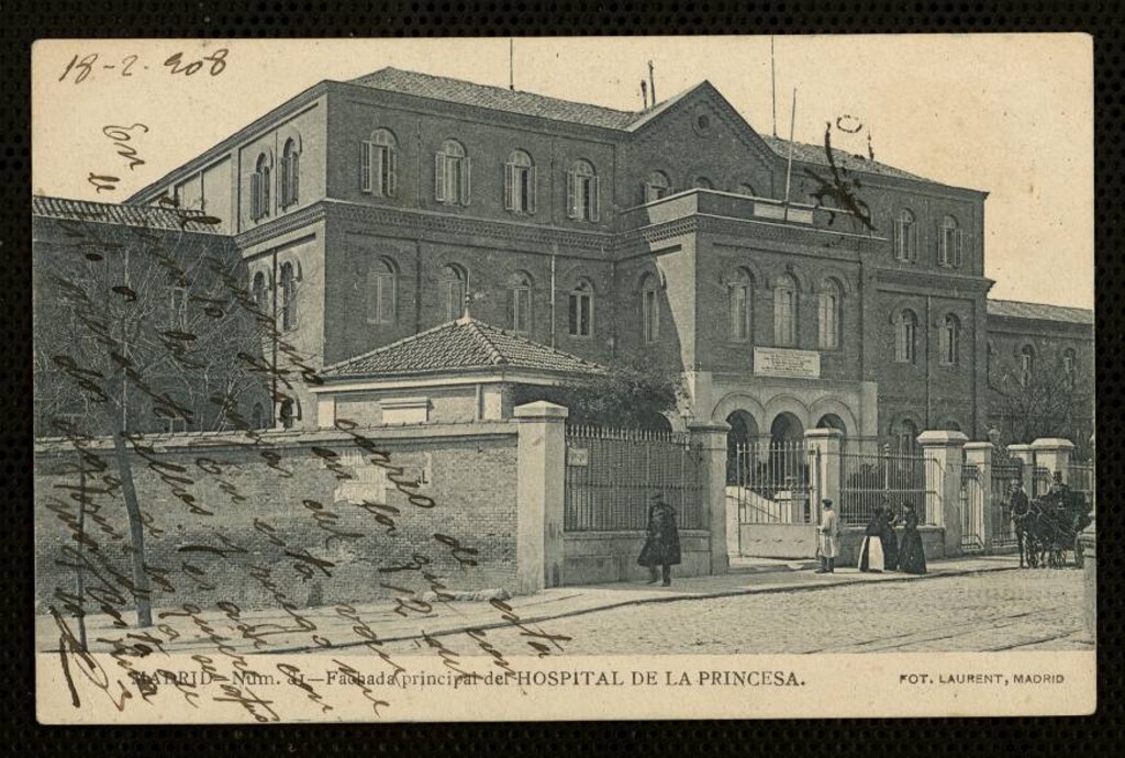 Miniatura de Madrid. Fachada principal del Hospital de la Princesa