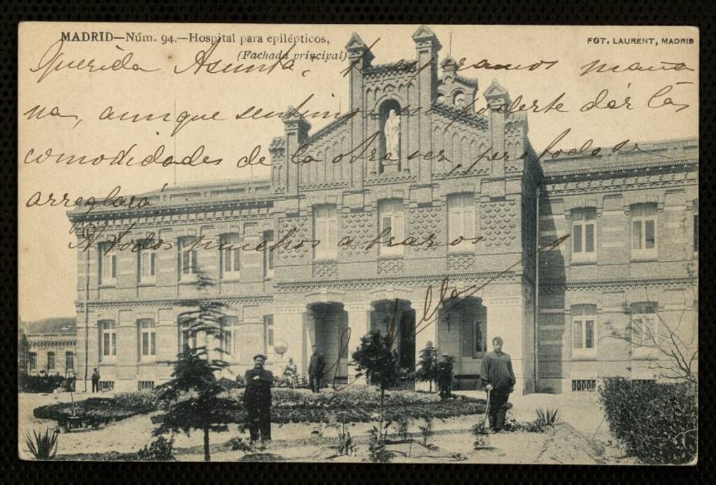 Miniatura de Madrid. Hospital para Epilépticos. Fachada principal