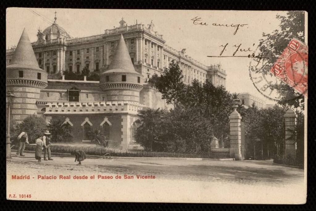 Miniatura de Palacio Real desde el Paseo de San Vicente