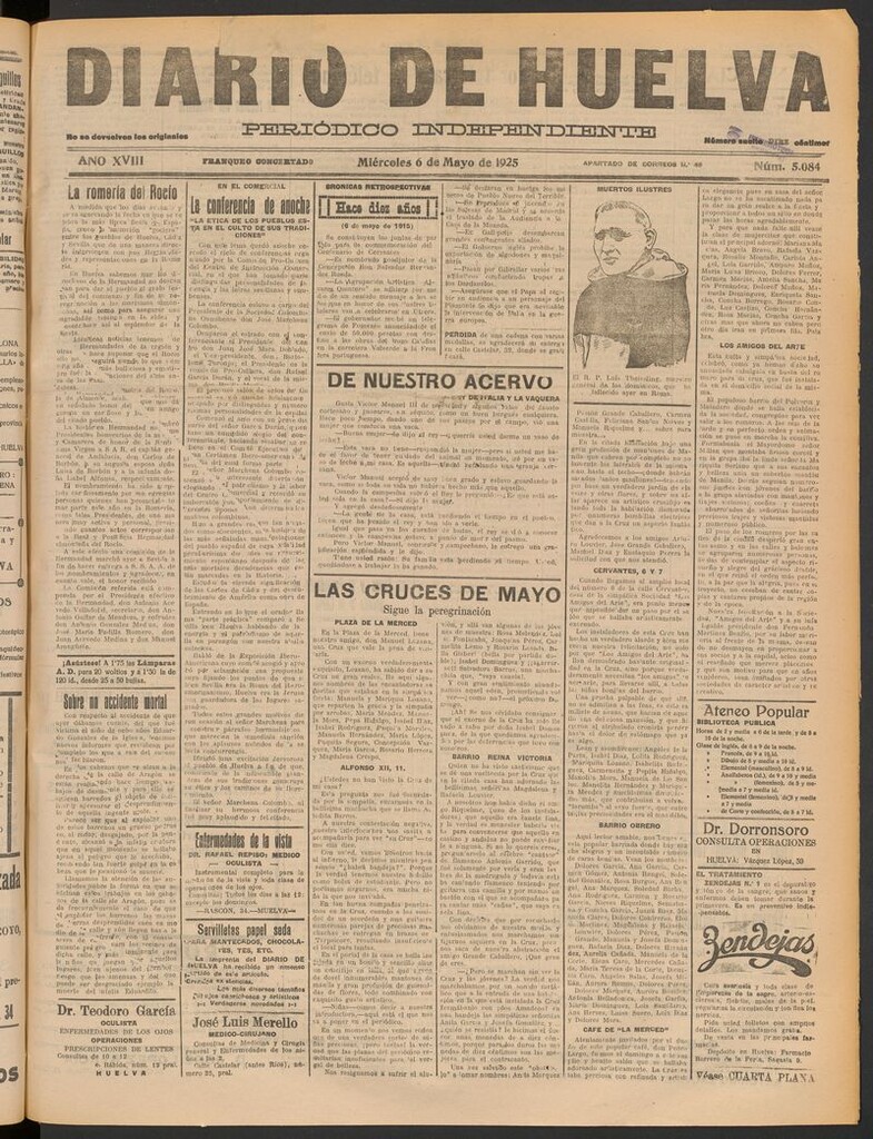 Miniatura de Diario de Huelva : periódico independiente del 6 de mayo de 1925