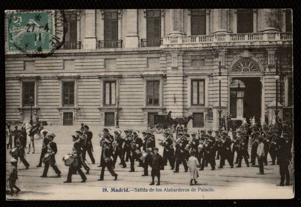 Miniatura de Salida de los Alabarderos de Palacio