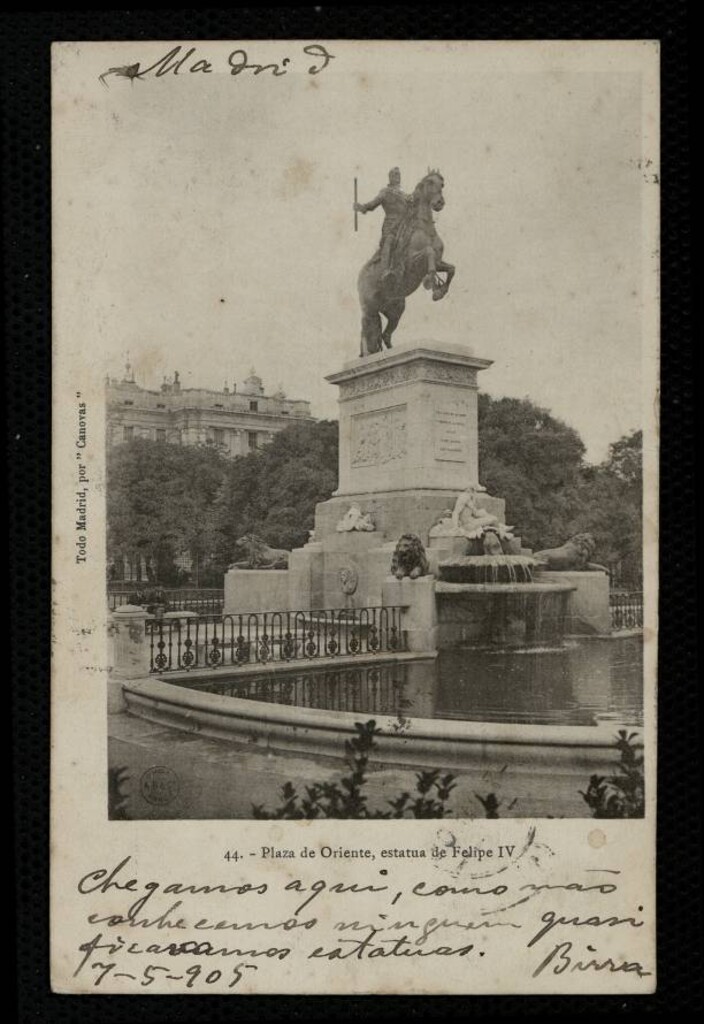 Miniatura de Plaza de Oriente, estatua de Felipe IV